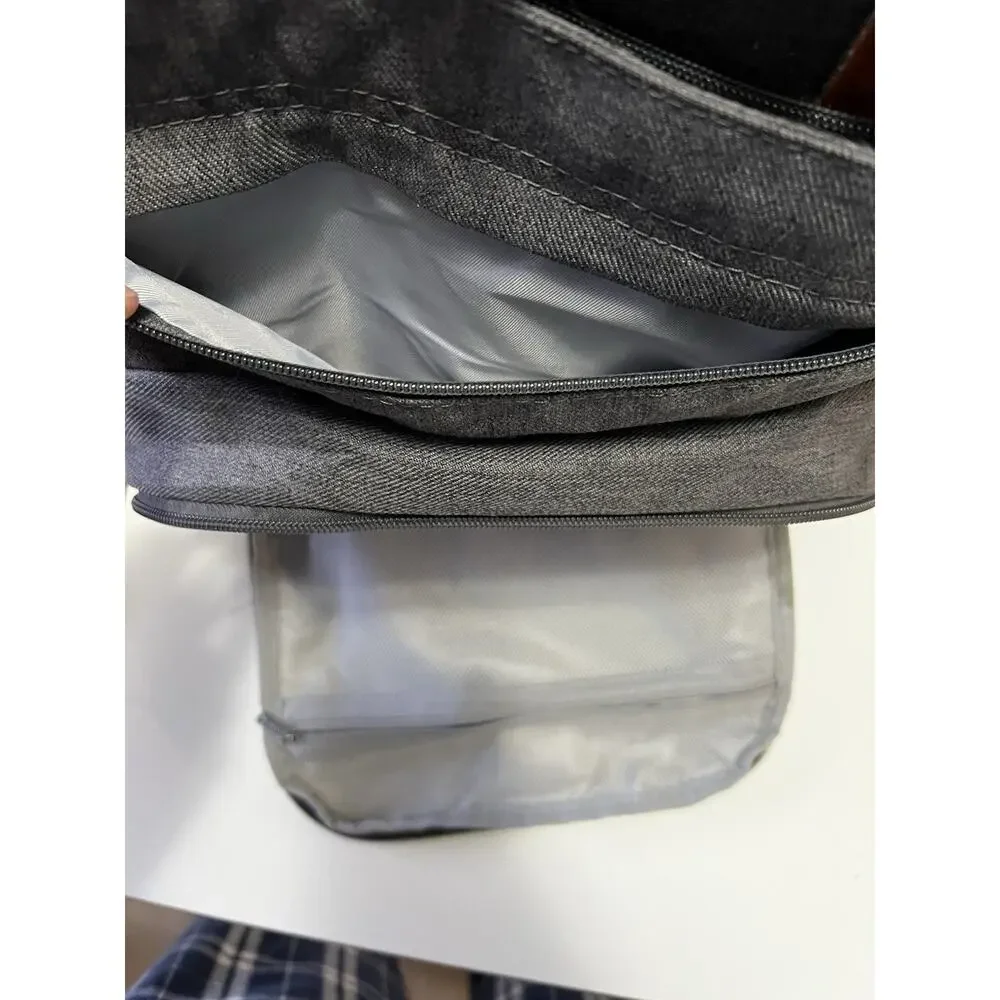 BabbleRoo Diaper Bag Backpack - Dark Gray Waterproof Travel Baby